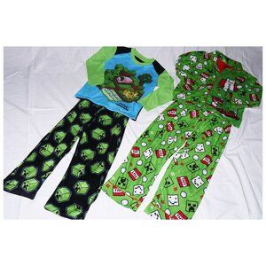 4 PC Boys Mojang Minecraft Pajamas PJ's Lot - Size XS 4/5 +